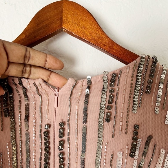 Mac Duggal Beaded Flutter Sleeve Gown - Picture 8 of 10